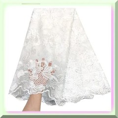 Ivory African Cord Lace Fabric Water-Soluble
