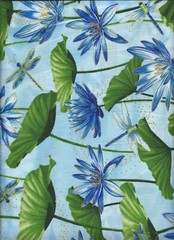 “Dragonfly Dance”, Waterlily Pool, Light Blue, Kanvas Studio, Quilt Fabric BTY