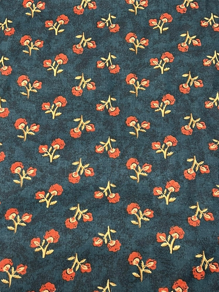 Atelier Originals 1981 Screenprint Floral Fabric 5 Ydsx56″ VAT Colors Scotchgard