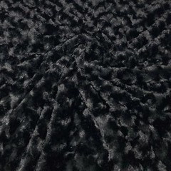 Soft Luxurious Rosebud Rose Cuddle Minky Fur by the Yard – BLACK