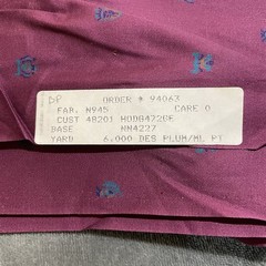 Fabric Plum Cotton Polyester Blend 5.28 Yards x 42 Inches