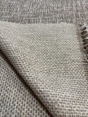 Upholstery Fabric Medium Brown White Woven Non-Slip Back 2 Yds 56” Wide