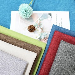 Heavy Linen Fabric 40×57 Inch 1.2mm Thick Plain Solid Color Beige Sewing