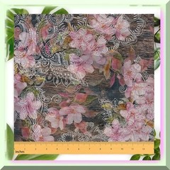 Pink Paisley Floral Microfiber Fabric for Upholstery and Crafts