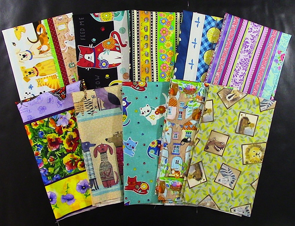10 Fat Quarters – Super Cool Mix – Quilting, Sewing – 100% Cotton Fabric – 5763