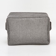 Fabric boxSquare with handle gray 32817