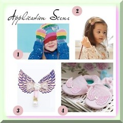 Iridescent Angel Wings Patch Set 40 Fabric Pieces