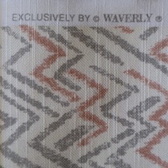 Vtg Waverly Home Decor Fabric, Contemporary Gray Geometric Zig Zag 1.8 yds