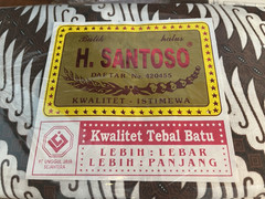 NEW Fabric Batik Material Brown White Tebal Santoso Authentic Indonesia 84 x 43