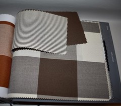 FABRIC SAMPLE BOOK Indoor/Outdoor CHECKS PLAIDS TICKING 49pcs LOT e-z peel back