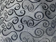Grey Black Swirl Patterned Jacquard Upholstery Fabric By The Yard NEW