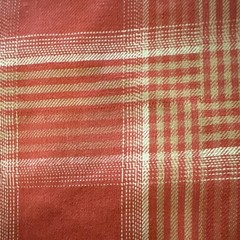 Red & Cream Plaid Cotton Fabric Piece – Cotton Material, 53”x 60”