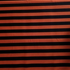 Halloween Orange Black Stripe Cotton Fabric 44″x36″ Precut Yard 1/2″ Stripe