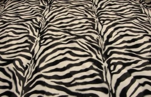 luvfabrics BY THE YARD [ 54 Inches Wide By 36 Long ], Zebra Velboa