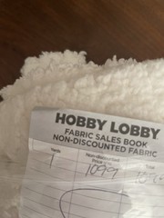 New Fabric. Crafts Sewing. Hobby Lobby Faux Sherpa. 1 Yard.