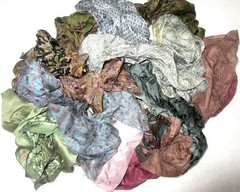 TD LOT PURE SILK Vintage Sari REMNANT Fabrics 200 GRAMS LIGHT DULL COLOR JOURNAL