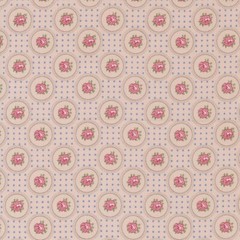 Sweet Liberty Circle Rose Blender Bloom Pink by Brenda Riddle for Moda 1/2 Yard