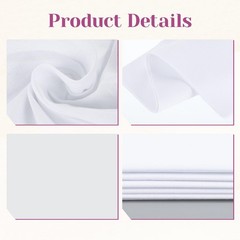 20 Pcs Embroidery Fabric, 10×10 Inch Pre-Cut White Cotton Fabric Squares, Qui…