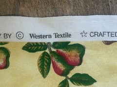 WESTERN TEXTILE Fabric Screen Print Yellow With Large Floral 1.5 YD