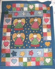 Little Quilt mini ANGEL Fabric Panel 18×45 Wall Hanging DOLL QUILT Appliqué