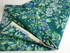 Vintage 1989 Laura Ashley Bramble Green Berry 1.5 yards 48″x54″ Unused Fabric