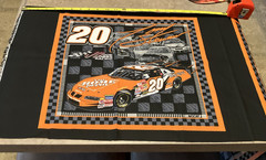 Two Nascar Tony Stewart Cotton Craft Sewing Pillow Panels #20 Home Depot 2002