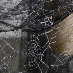 50*150cm Thin Transparent Spider Web Mesh Red Texture Fabric DIY Stage Crafts.