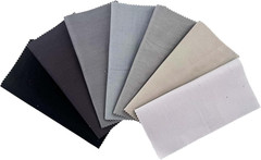 Gray Solid Cotton Fabric Charm Pack 5″ X 5″ Precut Quilt Squares, 42 Pcs (7 Shad