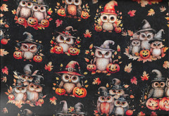 100% cotton Halloween fabric “Owl Cuties” by Quilting Treasures