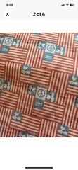 NEW Woodstock 1969 Flag Cotton Fabric; two pieces @ 7/8 yd. each