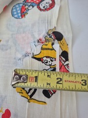 35” x 108” Vintage Fabric Raggedy Ann & Andy Farm Apples Wagon About 3 Yards