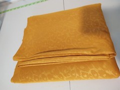 Copper jacquard double-knit medium weight apparel fabric