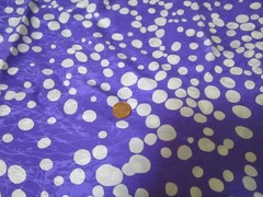 100 % SILK Violet & White Fabric 3.5yards x 45”wide From Britex in San Francisco