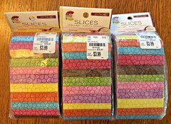 Lot Of 3 Creative Cuts Fabric Slices (24 Per Pkg) Precut Quilting Sewing Retired