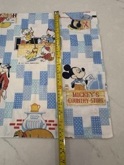 Vintage Walt Disney Productions Mickey’s Country Store Pillowcase Gingham Fab 5
