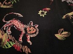 Safari Animals Rayon Acetate Rayon Jersey Knit Fabric Lion By the Yard