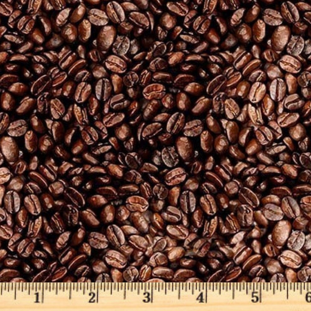 Espresso Yourself The Perfect Bean Brown DCX12055 100% Cotton Fabric By half yd