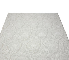 BALLARD DESIGNS BRIA BISQUE FLORAL DAMASK NEEDLEPOINT WOVEN FABRIC BY YARD 55″W