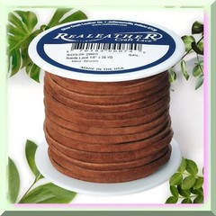 Brown Suede Lace 1/8 inch x 25 yards