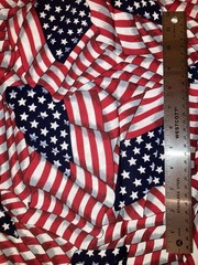 American Flag Allover Print Cotton Fabric Vintage Cranston Fabrics 1Y x 44″W