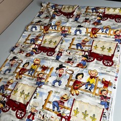 Michael Miller Lil Cowpokes Vintage Style Western Cowboy Cotton Fabric 71×45