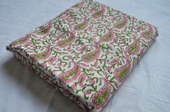 Hand Block Paisley Print 100%Cotton 20 Yard Fabric NO TARRIF CHARGES 100%✅ZK_161