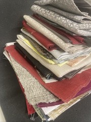 Fabric Samples Square Jab, Kufri, Carlucci Lot of 70 PC Multi Color Design