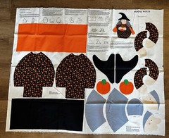 6 Lot Holiday Pattern Ready To Cut Out & Sew Halloween Witch Christmas Fall