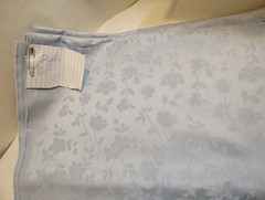 Light blue floral brocade synthetic silky fabric 2 yards of 60″ wide