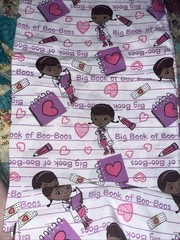 Doc McStuffins 100% Cotton Fabric 108” X 44” Big Book of Boo Boos Disney 3 Yards