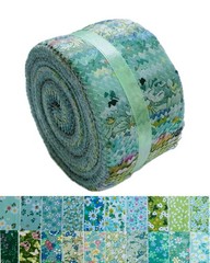 40 PCS Jelly Roll Fabric 20 Assorted Floral Prints 100% Cotton 2.5×44 Inch