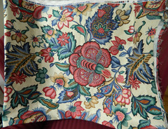Vtg Waverly Ctn Floral Print Fabric 54w X 1.8YDS Jacobean Henry Ford Greenfield