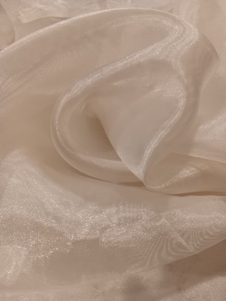 Semi Sheer White Organza, Polyester – 1 3/4 Yds X 60″ RMB Collectables