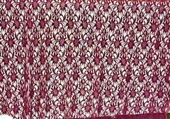 EMBROIDERED FLORAL LACE FABRIC WITH BEAD SPARKLE BURGUNDY 58″ WIDE BY THE YARD
